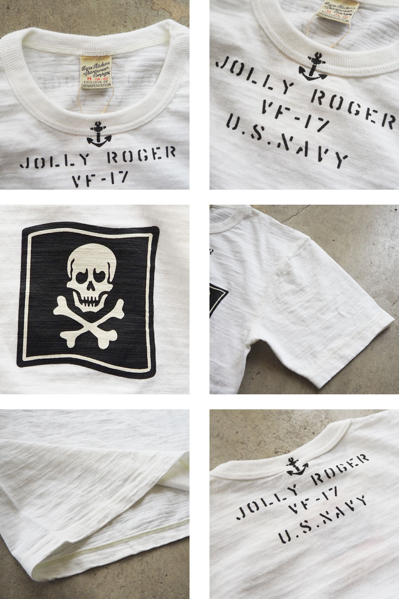 バズリクソンズ Tシャツ 半袖 BUZZ RICKSON'S VF-17 JOLLY ROGER