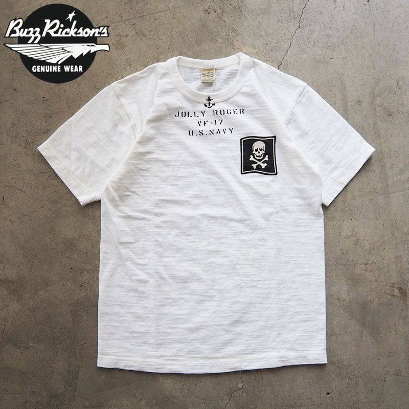 バズリクソンズ Tシャツ 半袖 BUZZ RICKSON'S VF-17 JOLLY ROGER