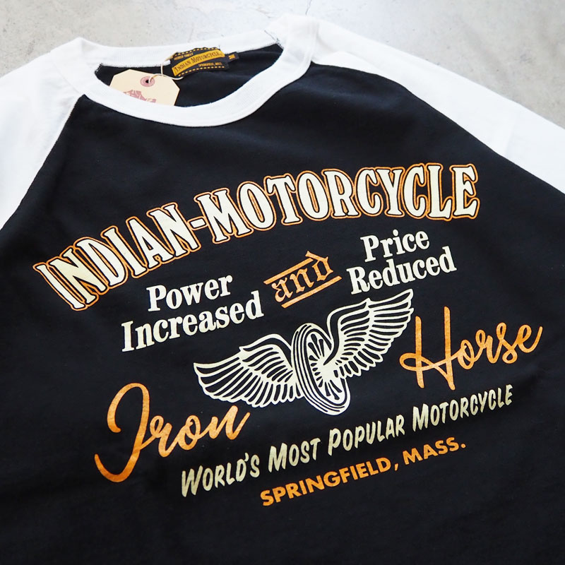 インディアン モトサイクル 七分 Tシャツ メンズ Indian Motorcycle