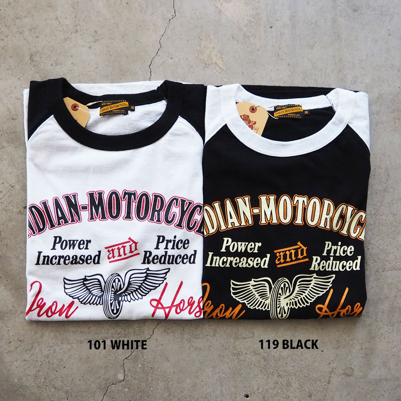 インディアン モトサイクル 七分 Tシャツ メンズ Indian Motorcycle