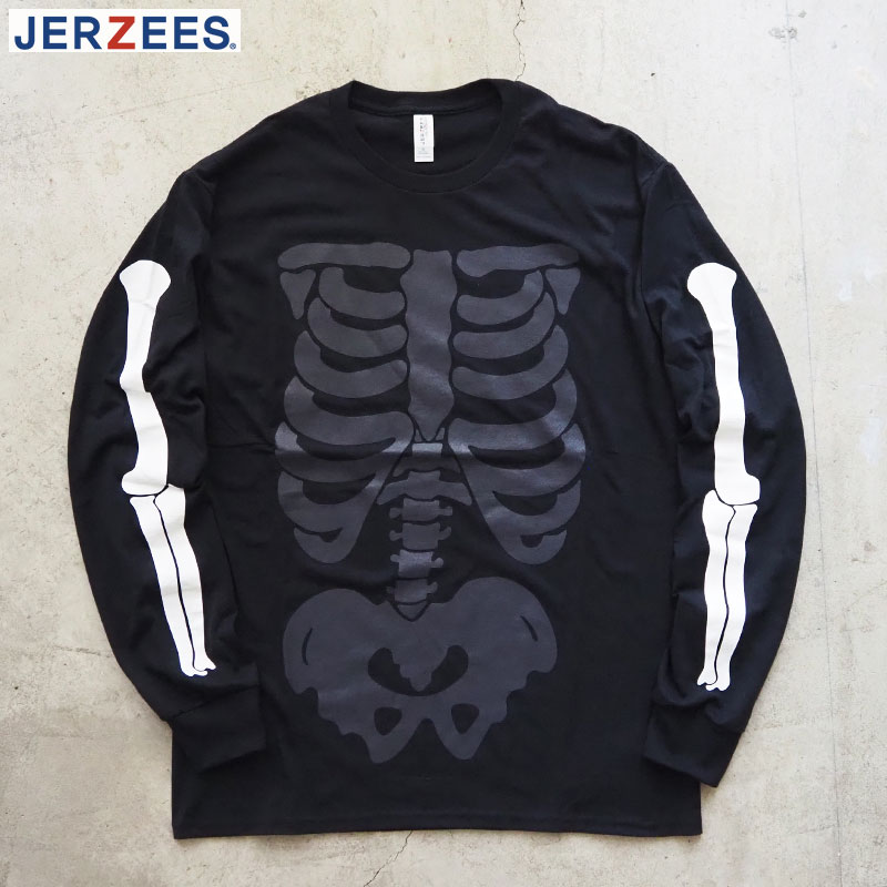 JERZEES（ジャージーズ） ロンT JERZEES HUMAN SKELETON LS TEE