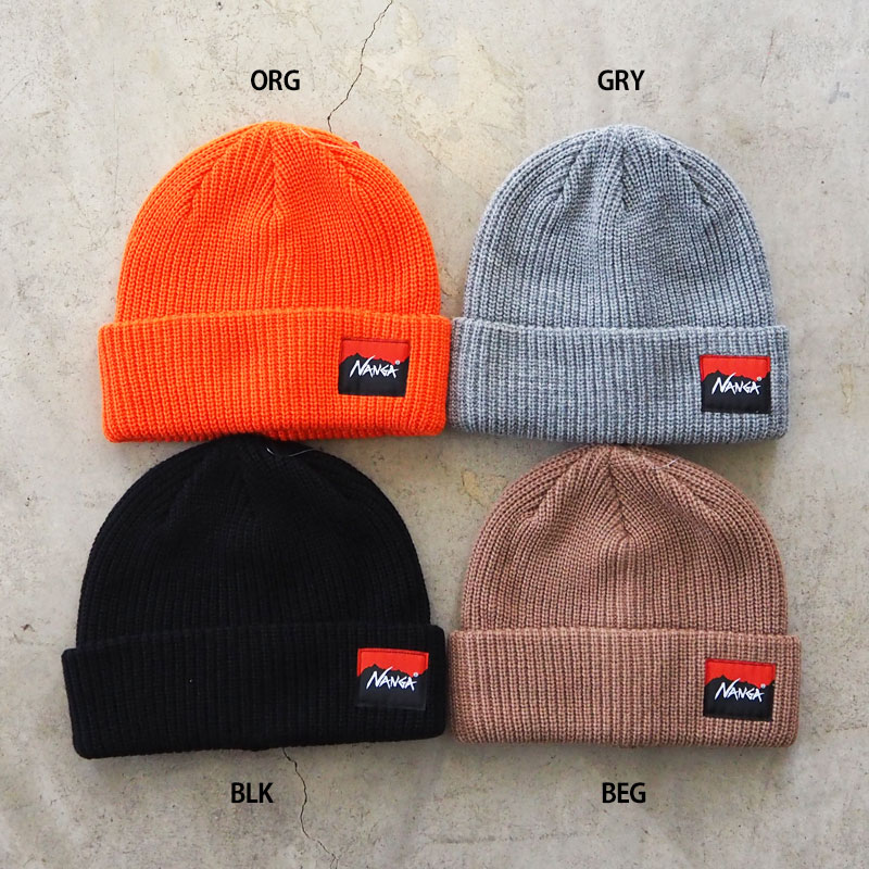 NANGA（ナンガ） ニット帽 ボックスロゴ バルキー ビーニー N2532