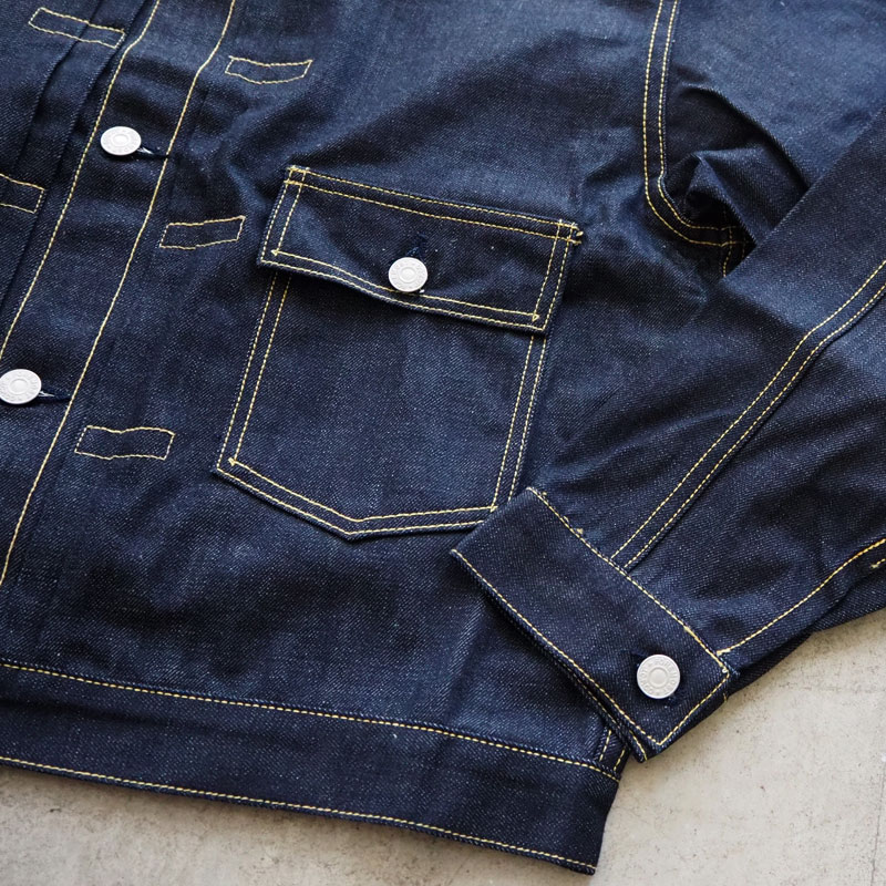 ぺニーズフォアモスト ジャケット PENNEY'S FOREMOST メンズ デニム シンチバック プリーツ デニムジャケット リジッド PF25S00100 USAの画像