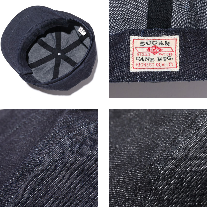 SUGAR CANE シュガーケーン アップルジャックキャップ 10oz. DENIM