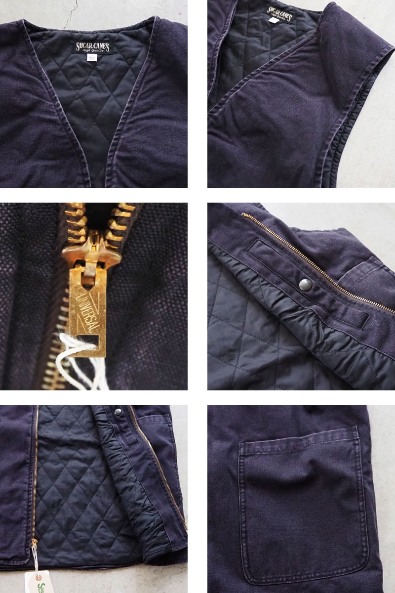 【美品】SUGAR CANE 　ベスト SC15612 バズリクソンズ　アメカジ SUGAR CANE シュガーケーン ベスト COTTON DUCK PADDED WORK VEST
