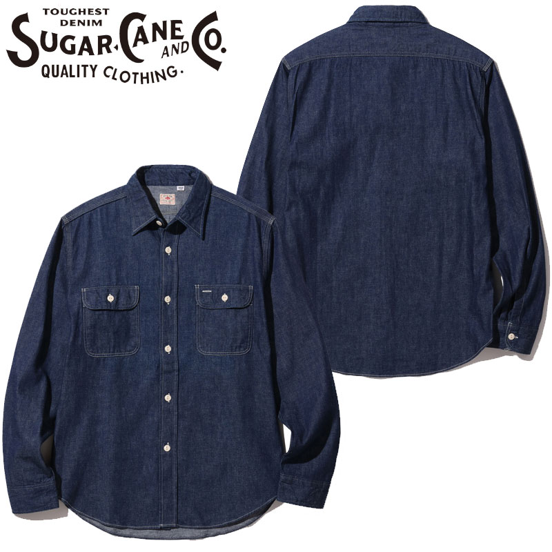 SUGAR CANE シュガーケーン シャツ デニム ワークシャツ BLUE DENIM