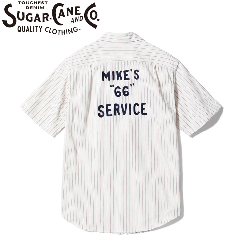 SUGAR CANE シュガーケーン シャツ 半袖 COKE STRIPE WORK SHIRT