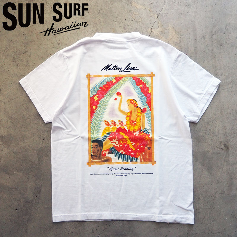 SUN SURF サンサーフ Tシャツ USA製 “GUEST LEAVING” SS79350 メンズ 