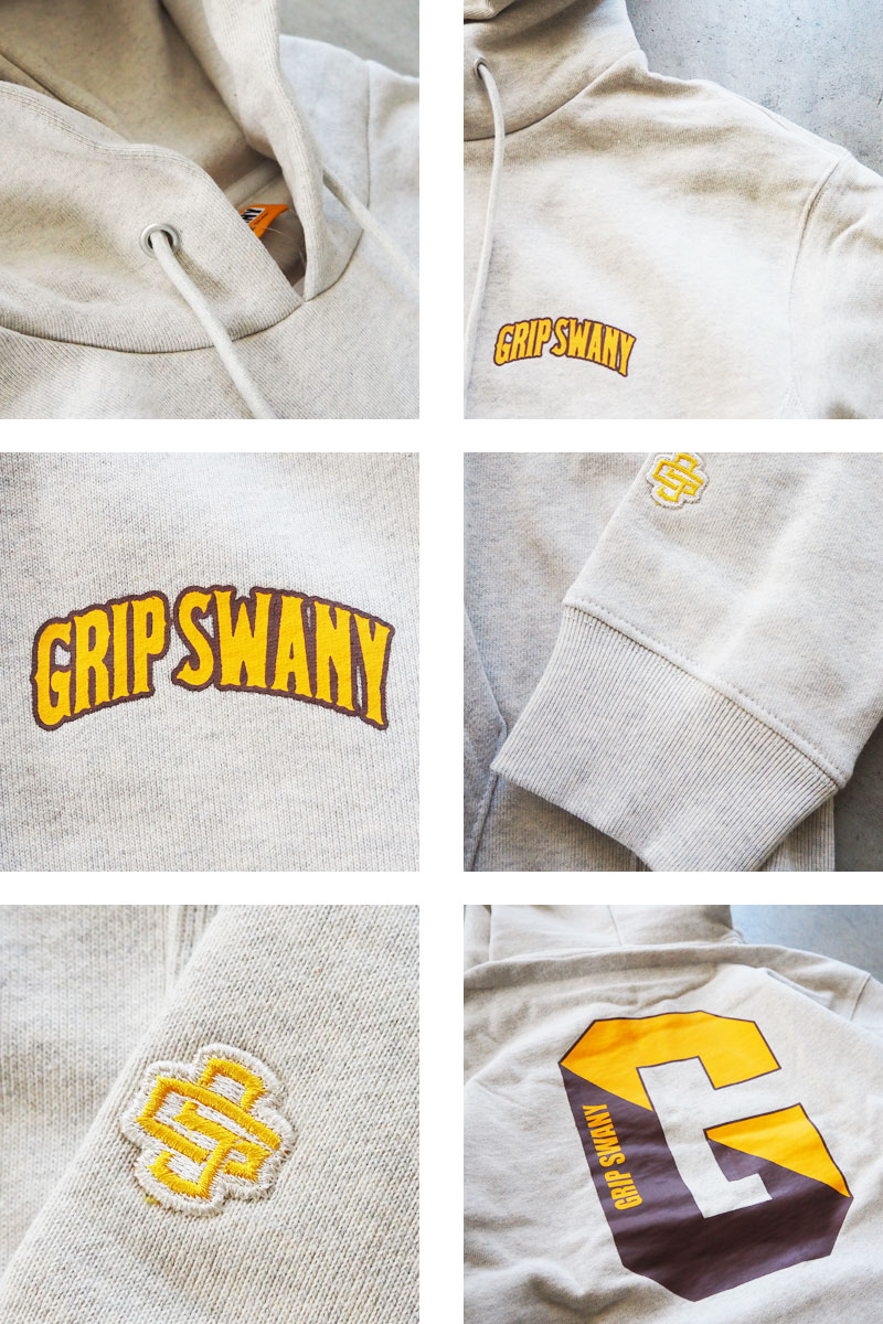 GRIP SWANY（グリップスワニー） パーカー スウェット フーディー WHI 