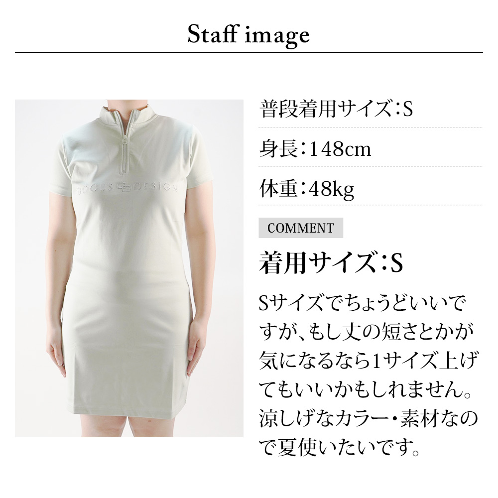 DOCUS ゴルフワンピース ブラック　L DOCUS（ドゥーカス） ゴルフウェア ワンピース レディース モック