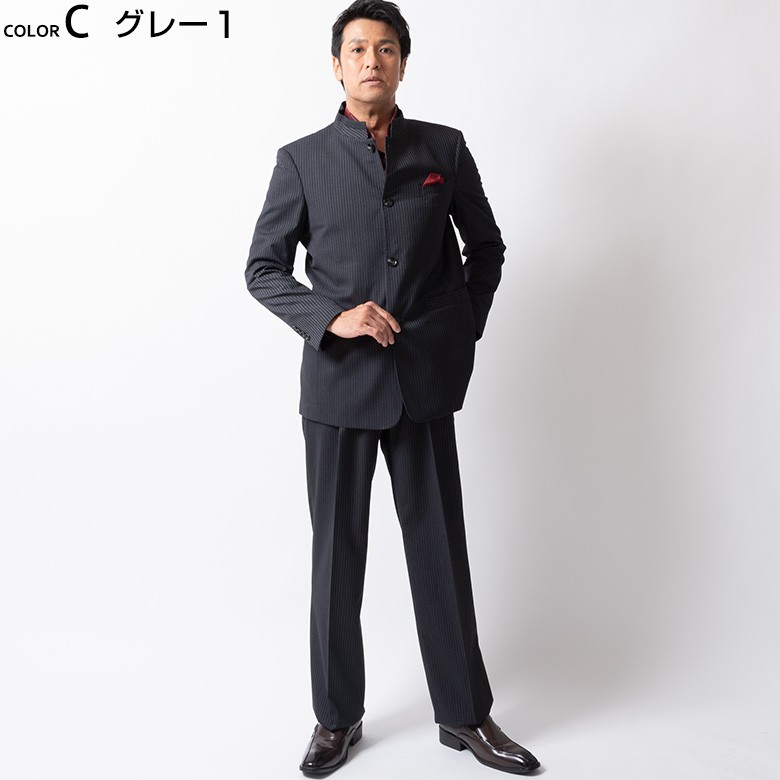 マオカラースーツ メンズ パーティー suits 40代 50代 大きいサイズ