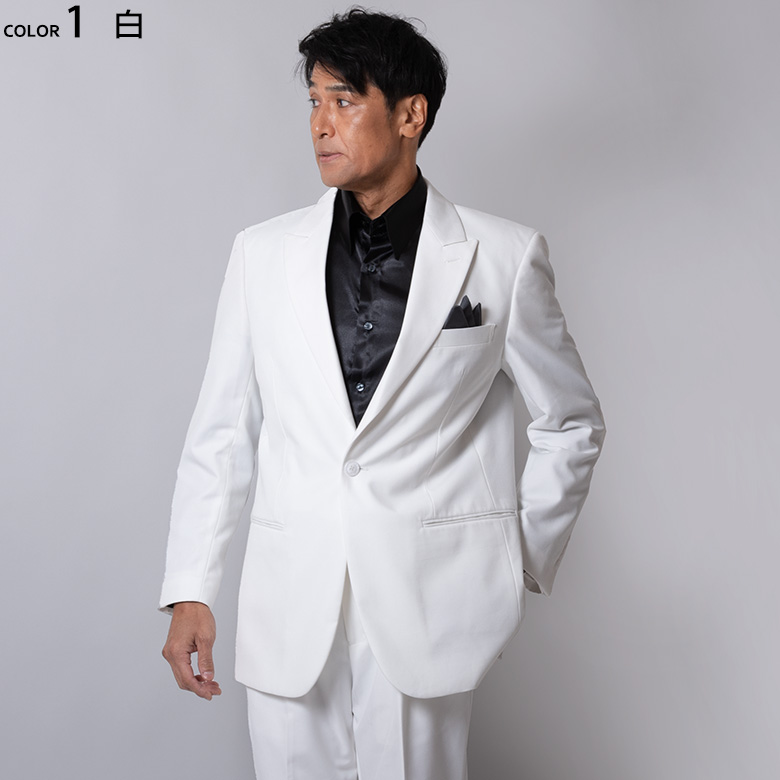 スーツ メンズ シングル 40代 50代 suits 白 ホワイト ン 秋冬 春夏 ドレススーツ ラグジュアリスーツ 結婚式 パーティ ライブ  コンサート : s46 : メンズスーツ UNITED GOLD - 通販 - Yahoo!ショッピング