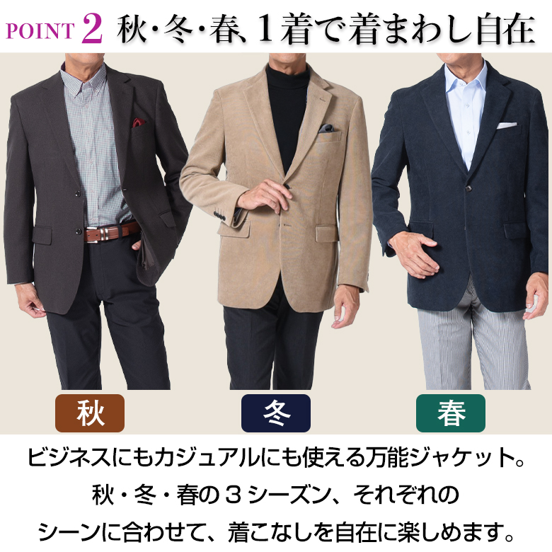 ジャケット メンズ 千鳥格子 コーデュロイ マイクロチェック 選べる3柄