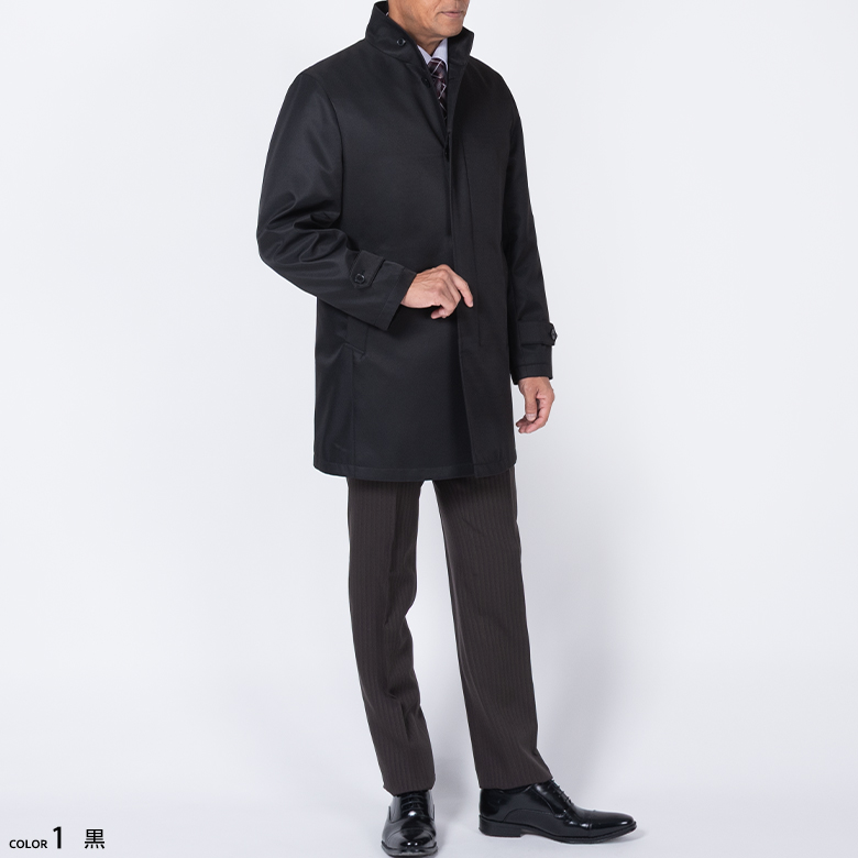 メンズ スタンドカラーコート 撥水加工 ライナー着脱 スリーシーズン対応 軽くて暖かい ビジネス 通勤 紳士 大きいサイズ UNITED GOLD（ユナイテッドゴールド） メンズ スタンドカラーコート 撥