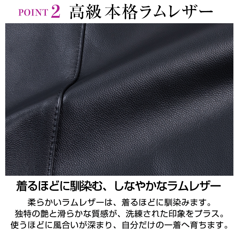 メンズ ラムレザー ジャケット 本革 シングル JEAN-LOUIS SCHERRER PARIS ブラックの画像