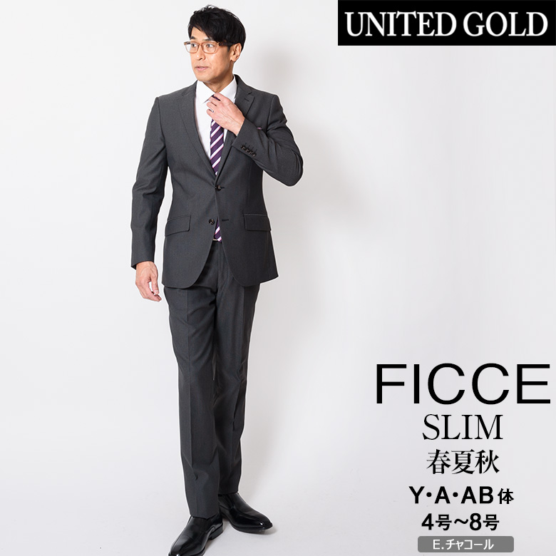 ビジネススーツ メンズ 春夏秋 スリム 40代 50代 suits おしゃれ ブランド FICCE BY DON KONISHI フィッチェ ドン小西