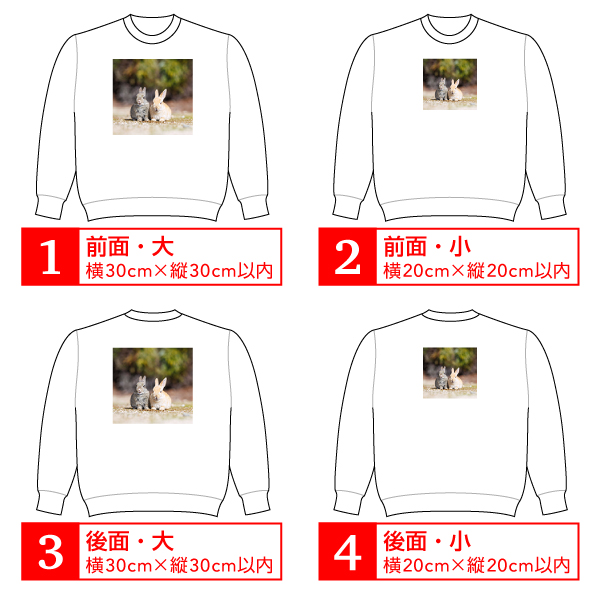 オリジナルプリントトレーナー カラー　写真 写メ スマホ 画像 作成 プリント 1枚から ペット 子供 ギフト 自作 プレゼント 6.2oz  とれーなー |  | 12