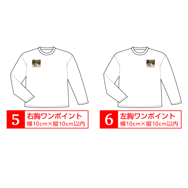 オリジナルロングTシャツ カラー 長袖　写真 写メ スマホ 画像 作成 プリント 1枚から ペット 子供 ギフト 自作 プレゼント 6.2oz  カラーTシャツ　ロンＴ |  | 09