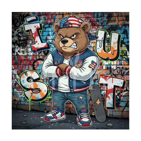 当店オリジナルデザインTシャツ　ボス・ベアー　選べる6色　5.9oz　半袖　熊　クマ　くま　べあー　ベアー　送料無料 |  | 09