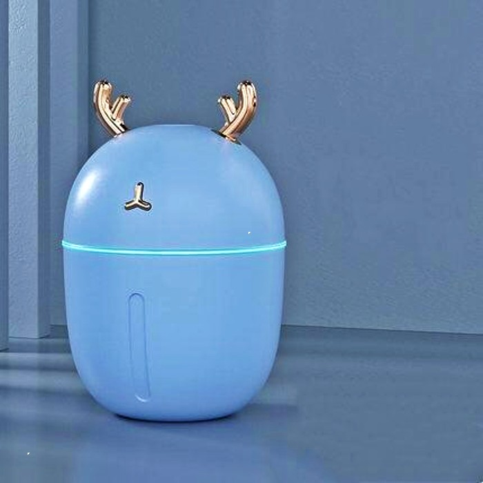卓上加湿器 冬対策 乾燥対策 オフィス USB おしゃれ ミニライト付き 光る 300ml 加湿器 アロマ ピンク ブルー ホワイト 可愛い デスク リモート｜universal-cl-store｜03