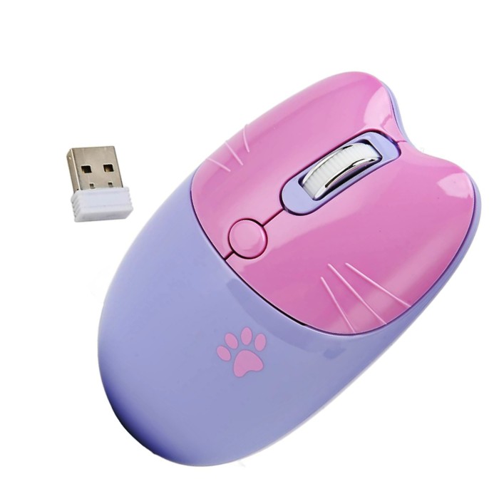 ワイヤレスマウス PC マウス 2.4GHz Bluetooth ネコ 猫耳 無線 光学式 瞬時接続 かわいい 動物デザイン 軽量 3DPIモード コンパクト 静音 持ち運び便利｜universal-cl-store｜03