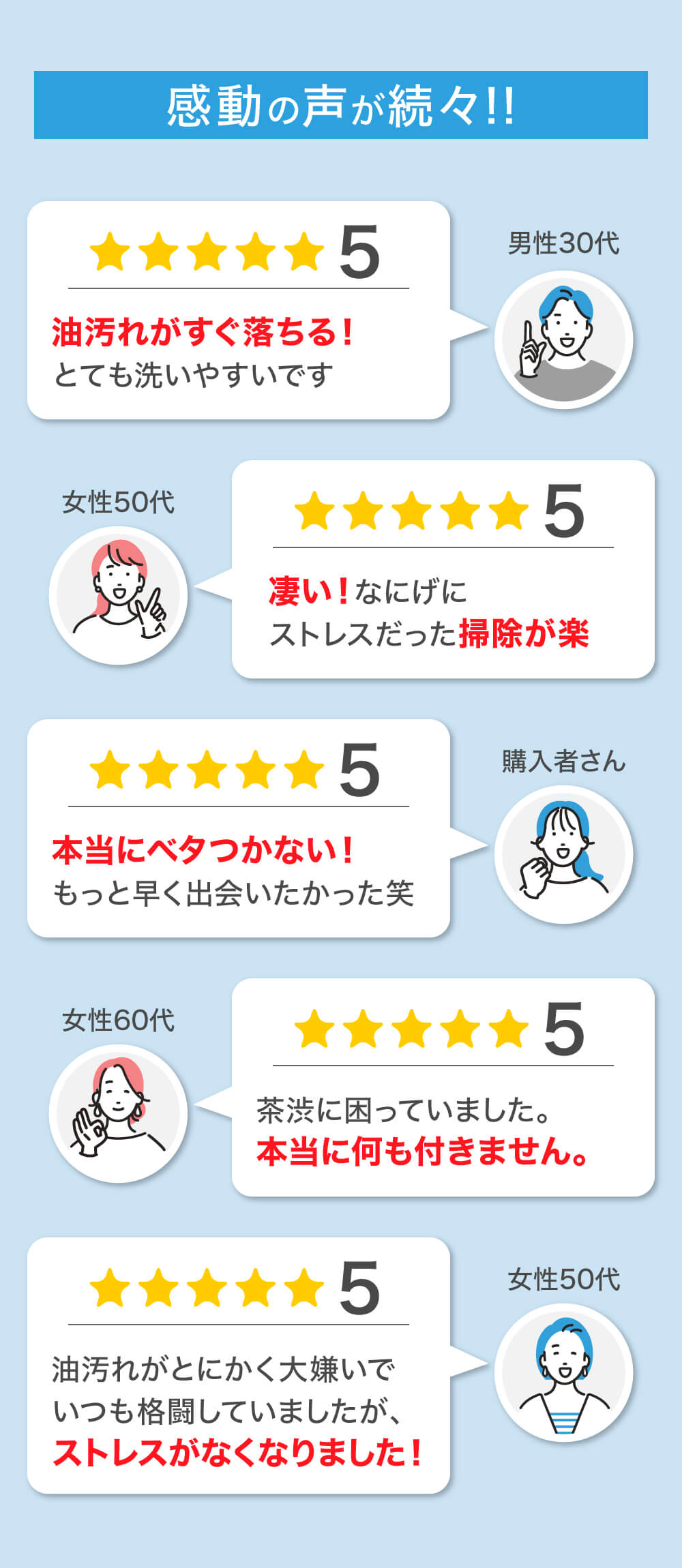 感動の声が続々！！本当にベタつかない