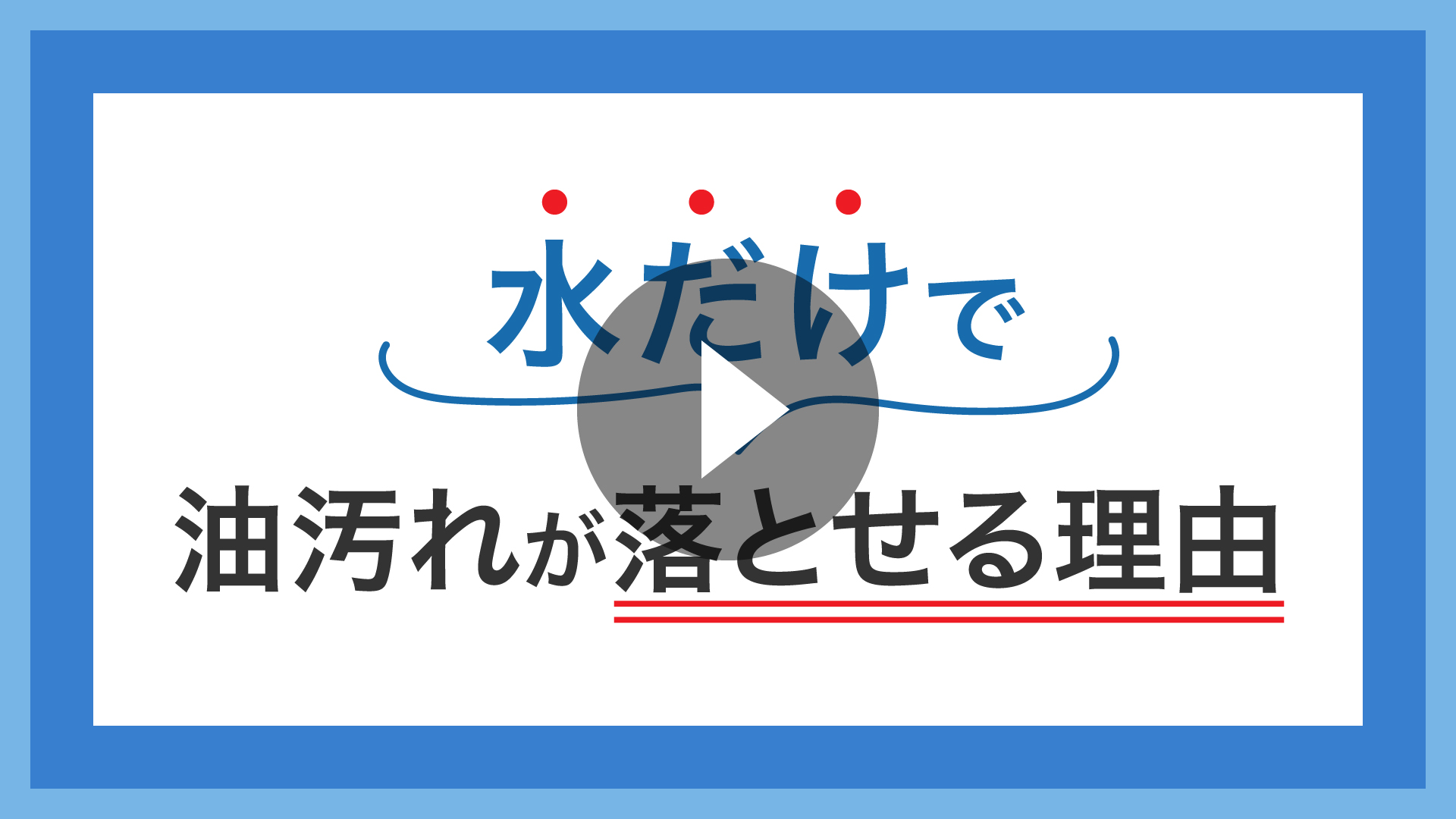 排水口ゴミ受け動画 水だけで油汚れが落とせる理由