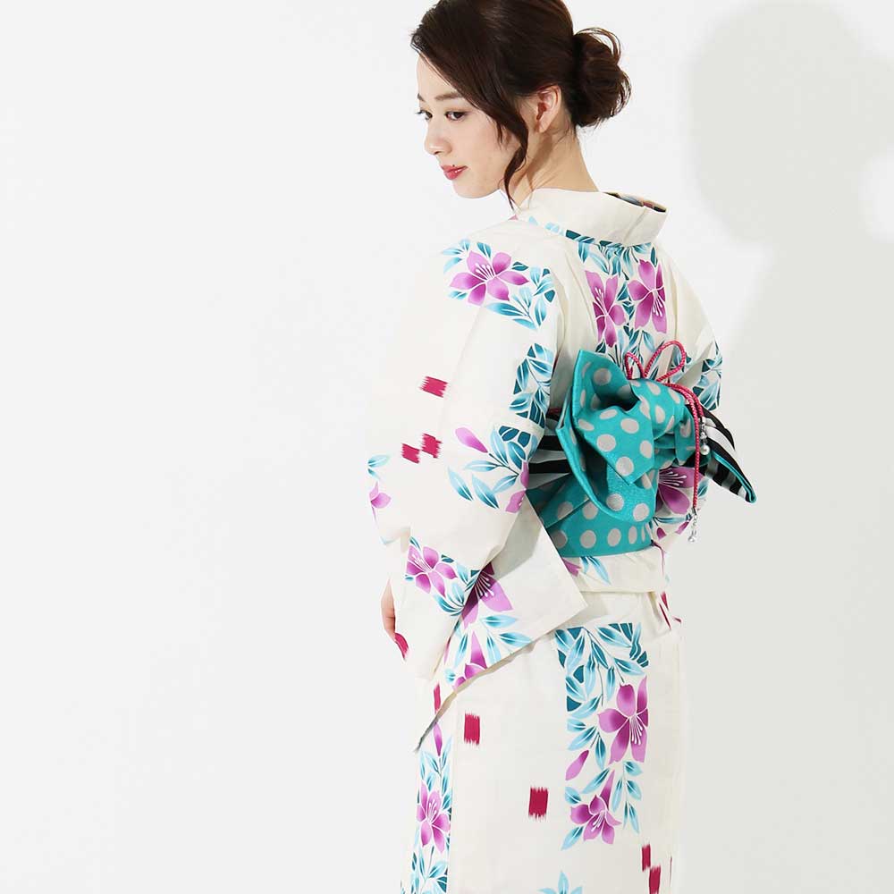 禁乃子様❤️新品□高級粋綿麻渦巻き模様浴衣，高級半幅帯，特別