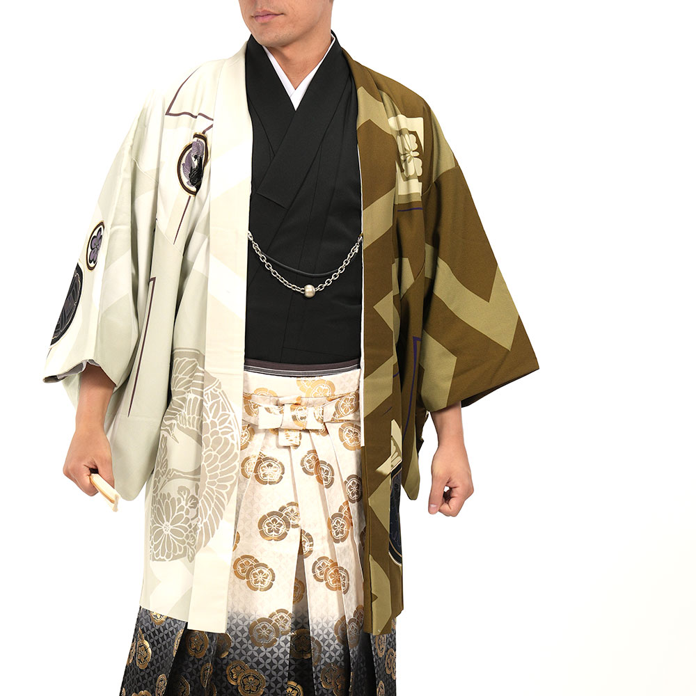 【値下げ】 ｜往復送料弊社負担｜【レンタル】【対応身長160cm-170cm】男性用レンタル紋付き袴フルセット｜紋付きフルセット｜紋付袴レンタル｜羽織紐｜袴｜はかま｜ 【K3111531098】(19635円)