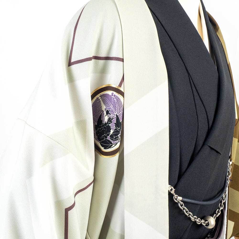 新春セール ｜往復送料弊社負担｜【レンタル】【対応身長160cm-170cm】男性用レンタル紋付き袴フルセット｜紋付きフルセット｜紋付袴レンタル｜羽織紐｜袴｜はかま｜ 【2379405541】(15015円)