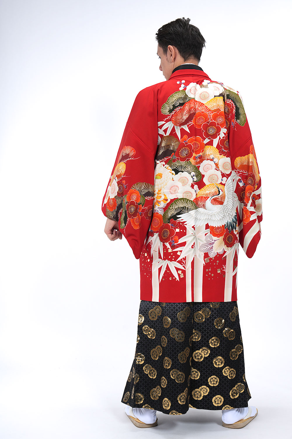 ｜往復送料弊社負担｜【レンタル】【対応身長160cm-170cm】男性用レンタル紋付き袴フルセット｜紋付きフルセット｜紋付袴レンタル｜羽織紐｜袴｜はかま｜ 　 レンタル ポリエステル 対応身長160cm 170cm クロネコヤマト宅急便お客様サービスセンターへ 受付時間 08：00 21：00