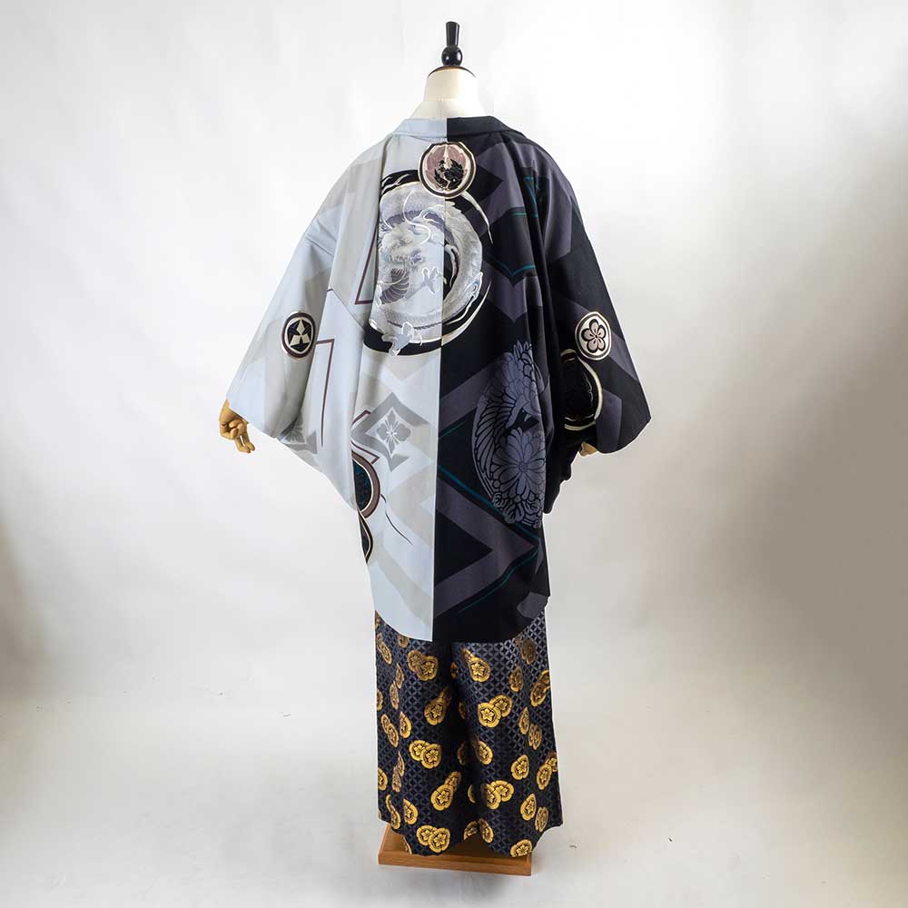 ｜往復送料弊社負担｜【レンタル】【対応身長160cm-170cm】男性用レンタル紋付き袴フルセット｜紋付きフルセット｜紋付袴レンタル｜羽織紐｜袴｜はかま｜ 　 レンタル ポリエステル 対応身長160cm 170cm クロネコヤマト宅急便お客様サービスセンターへ 受付時間 08：00 21：00
