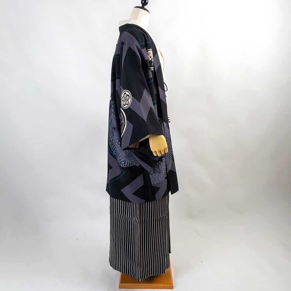 ｜往復送料弊社負担｜【レンタル】【対応身長160cm-170cm】男性用レンタル紋付き袴フルセット｜紋付きフルセット｜紋付袴レンタル｜羽織紐｜袴｜はかま｜ 　 レンタル ポリエステル 対応身長160cm 170cm クロネコヤマト宅急便お客様サービスセンターへ 受付時間 08：00 21：00