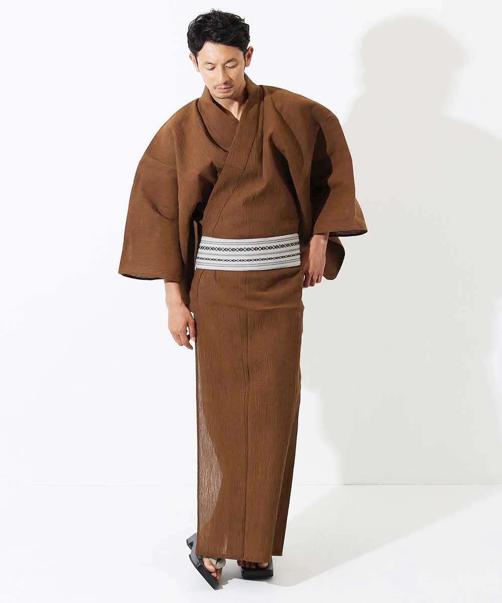 浴衣 メンズ/送料無料/男性 浴衣/浴衣+帯+下駄+腰紐/日本製高級