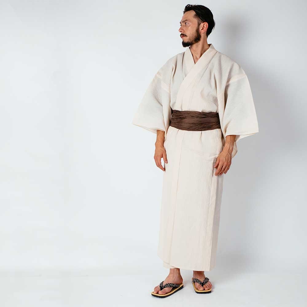 男浴衣セット/メンズ浴衣/浴衣 +帯+下駄+腰紐/手絞り・国産高級