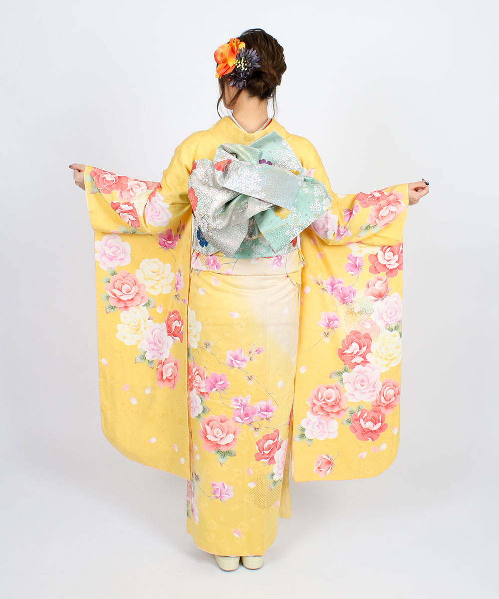 正絹振袖(身長152〜162cm) 成人式】振袖レンタル [安心の長期間レンタル]【対応身長150cm〜165cm