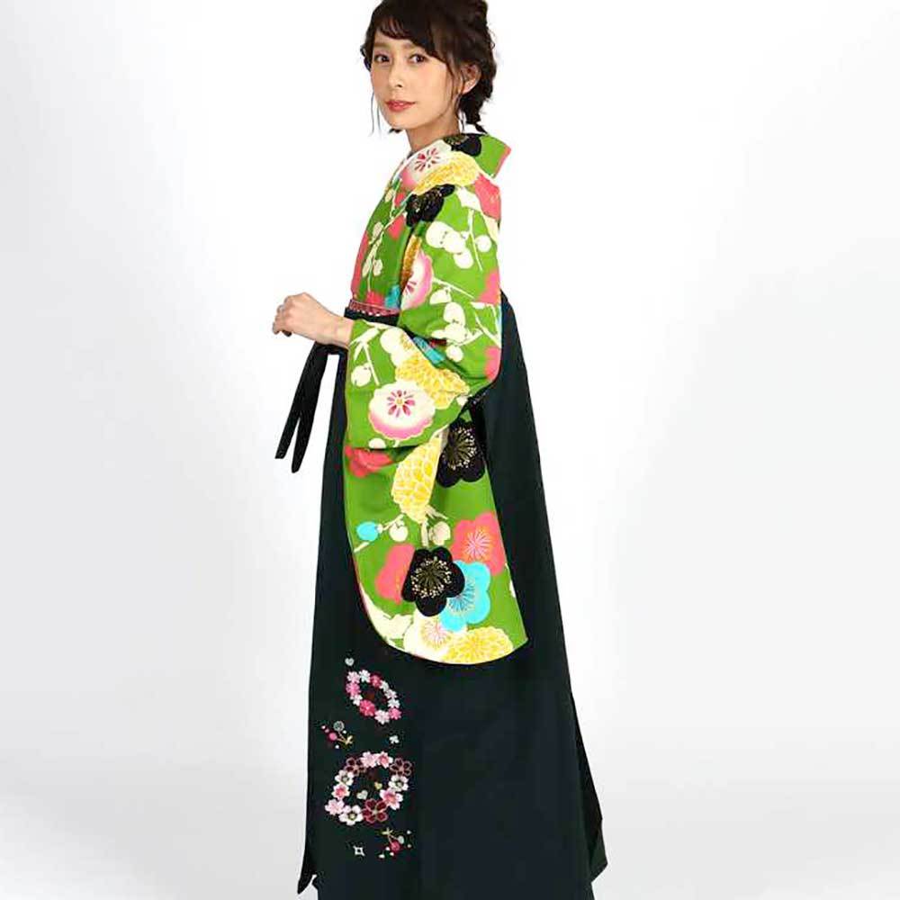 （新品,未開封） 【h】【対応身長157cm〜165cm】卒業式レンタル袴フルセット-1815 【2933692209】(18513円)