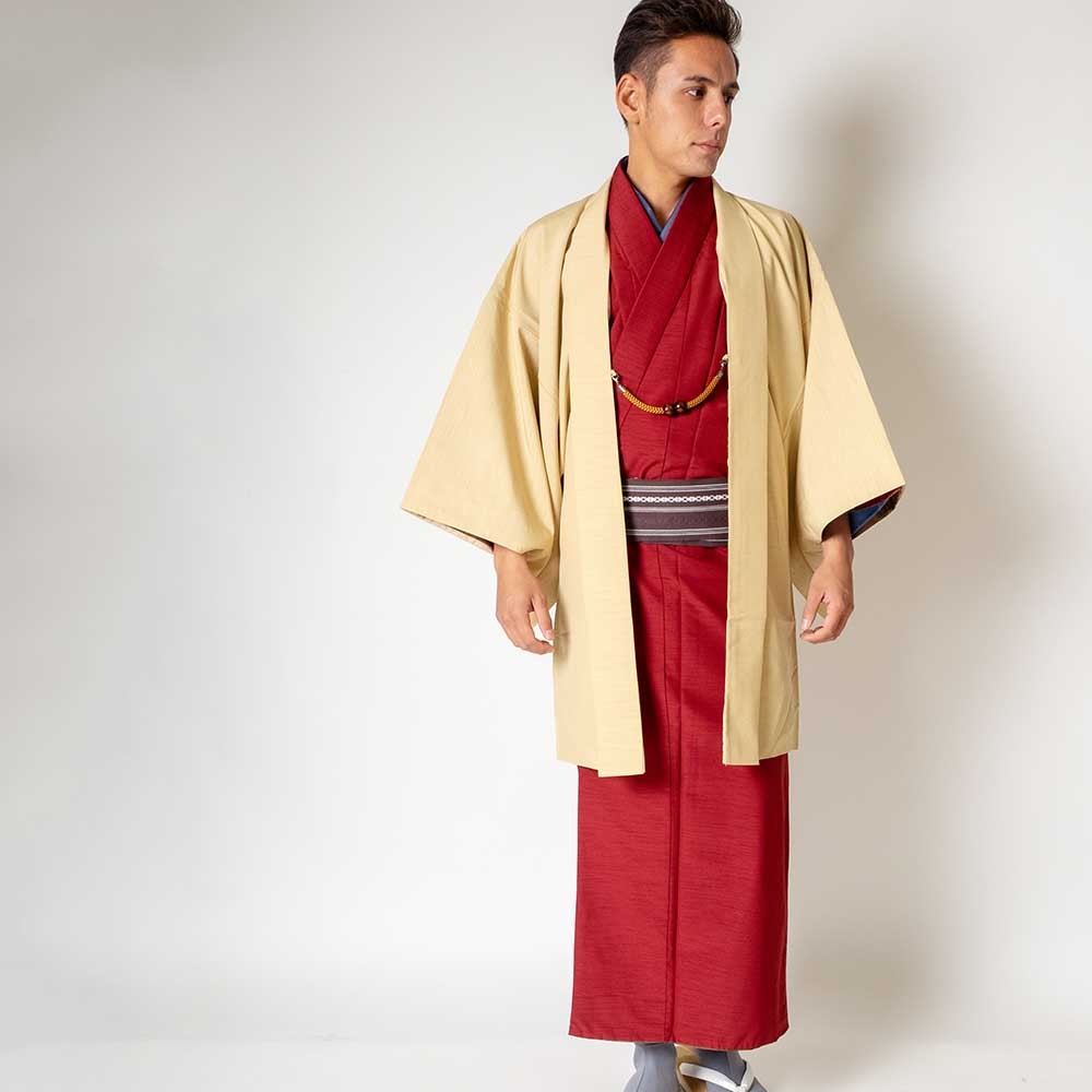 レンタル】メンズ着物アンサンブル【対応身長175cm〜185cm】【 LL