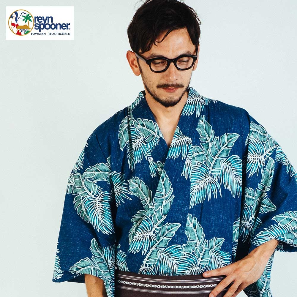 古典 浴衣+帯+下駄+腰紐/レインスプーナー アロハ柄浴衣セット/アロハ 着せ替え服・アウトフィット