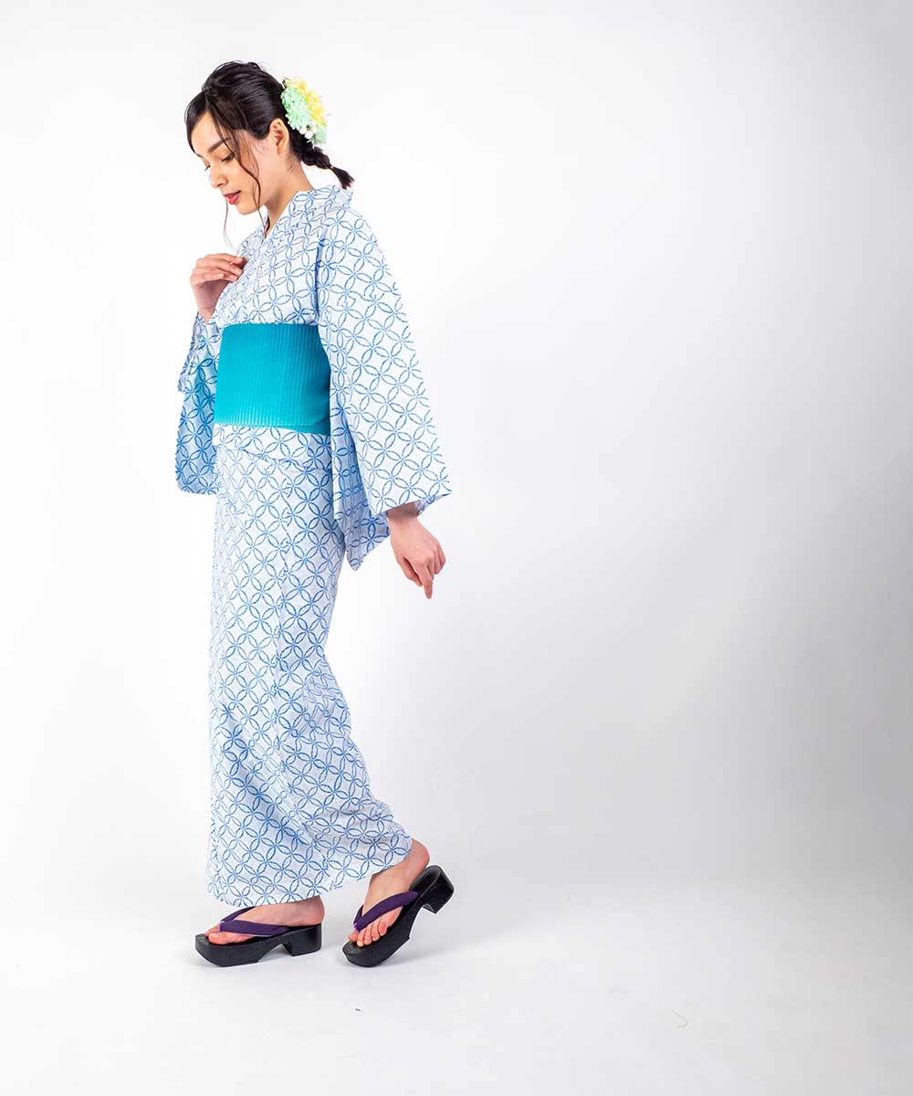 浴衣 単品 女性用ゆかた【絞り調レディース浴衣】Ummm. 即日発送可
