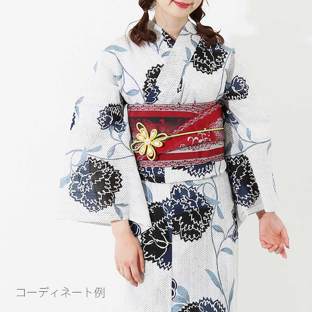 美品！本染＊菊唐草柄＊伝統美＊大人の浴衣＊ゆかた＊１５５ｃｍ＊裄６４ 美品！本染＊菊唐草柄＊伝統美＊大人の浴衣＊