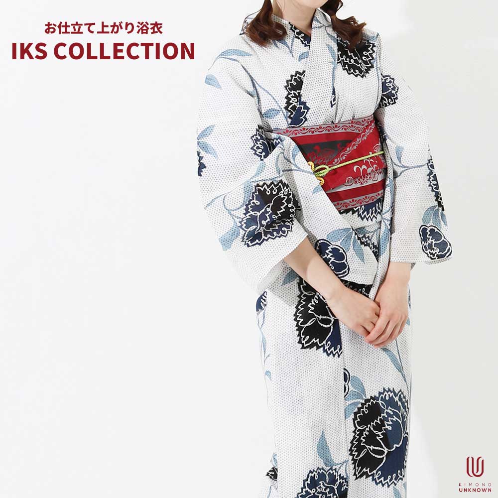 浴衣 女性用ゆかた ゆかた 単品 IKS COLLECTIONちぢみモダン すぐに着