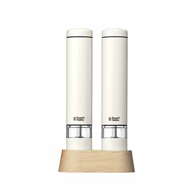 〔新色ホワイト登場〕 Russell Hobbs ラッセルホブス Salt and pepper Mill MINI 電動ミル ソルト＆ペッパー ミニ  7933JP 胡椒挽き 岩塩挽き ペッパーミル