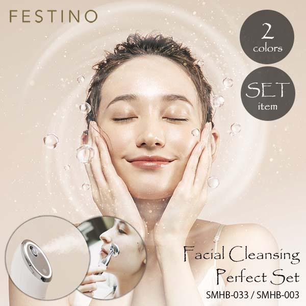 〔セット販売〕 FESTINO フェスティノ Facial care perfect set フェイシャルケアパーフェクトセット SMHB-033   SMHB-003 ナノスチーマー スキントリートメント