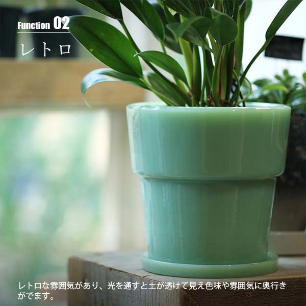 ideaco イデアコ Milk Glass Planter Pot 4 ミルクガラスプランターポット4 (3号鉢サイズ) 植木鉢 植物プランター｜unlimit｜06