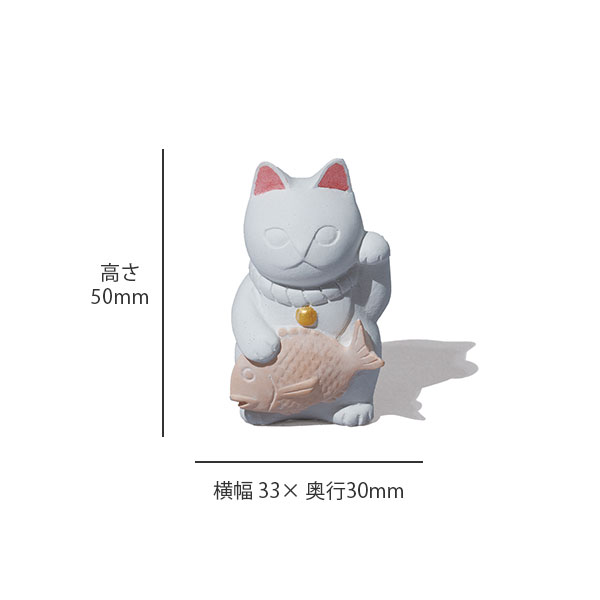 Amazon.co.jp: ご縁猫 歌舞伎 暫(M-SIZE 白 White）左手あげ