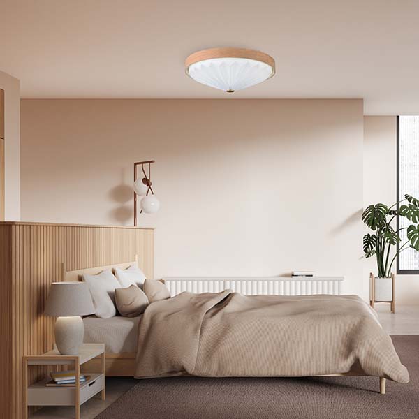 スワン電器 SWAN Wood Pleats Ceiling Light ウッドプリーツシーリング