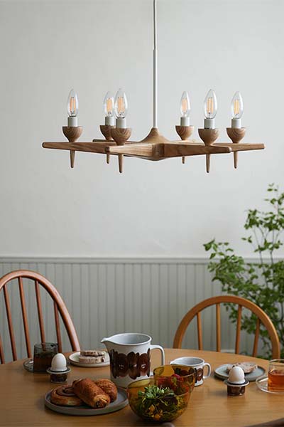 AXCIS アクシス sljd wood chandelier 6bulb スロイド ウッド