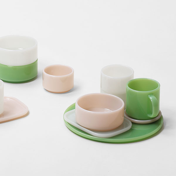 ideaco イデアコ Milk Glass mag cup (2pcs) ミルクガラス マグカップ