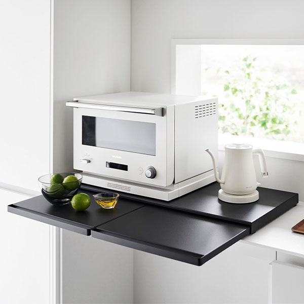 tower タワー (山崎実業)キッチン家電下スライドテーブル W80